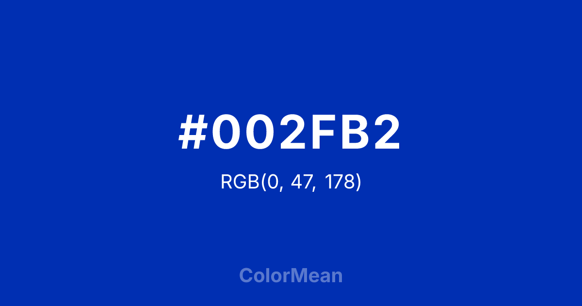 #002FB2 color swatch