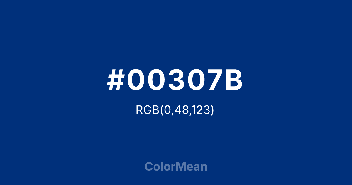 #00307B color swatch