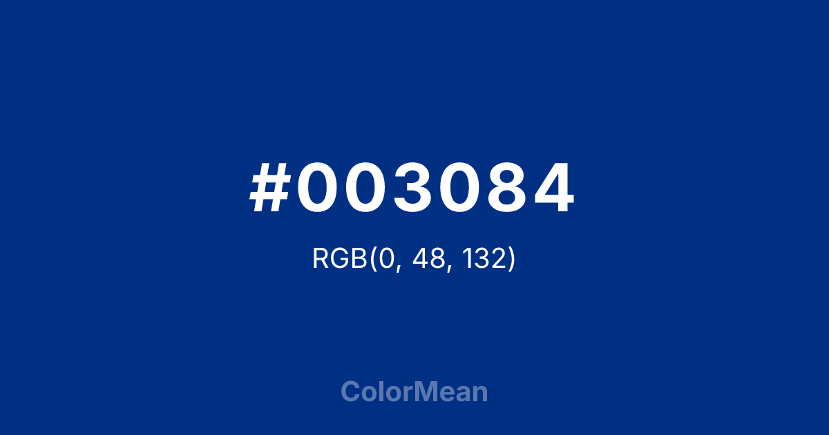 #003084 color swatch