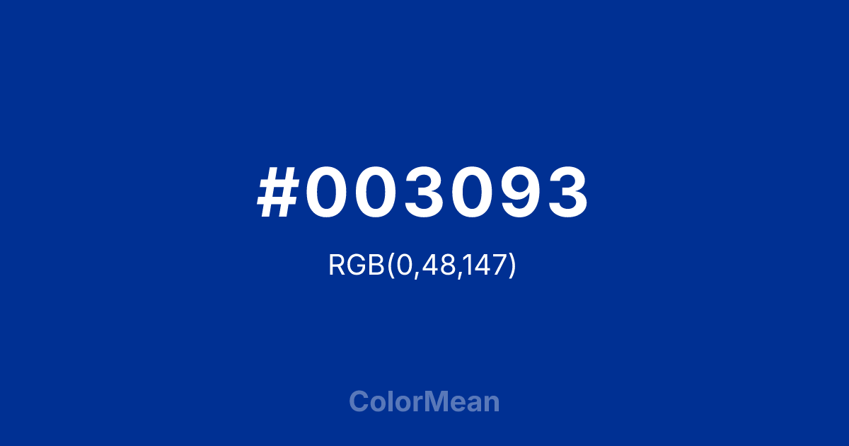 #003093 color swatch