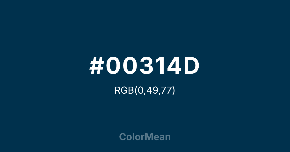 #00314D color swatch