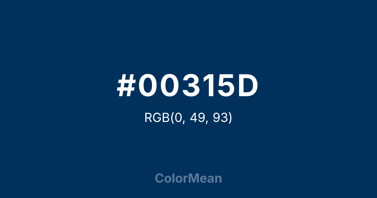 #00315D color swatch