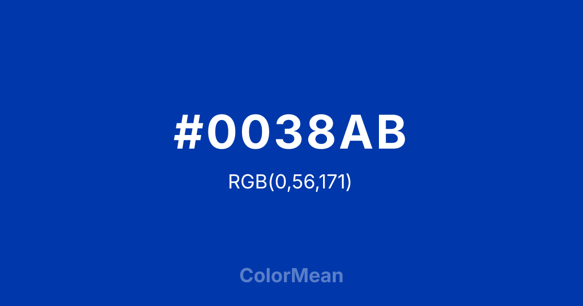 #0038AB color swatch