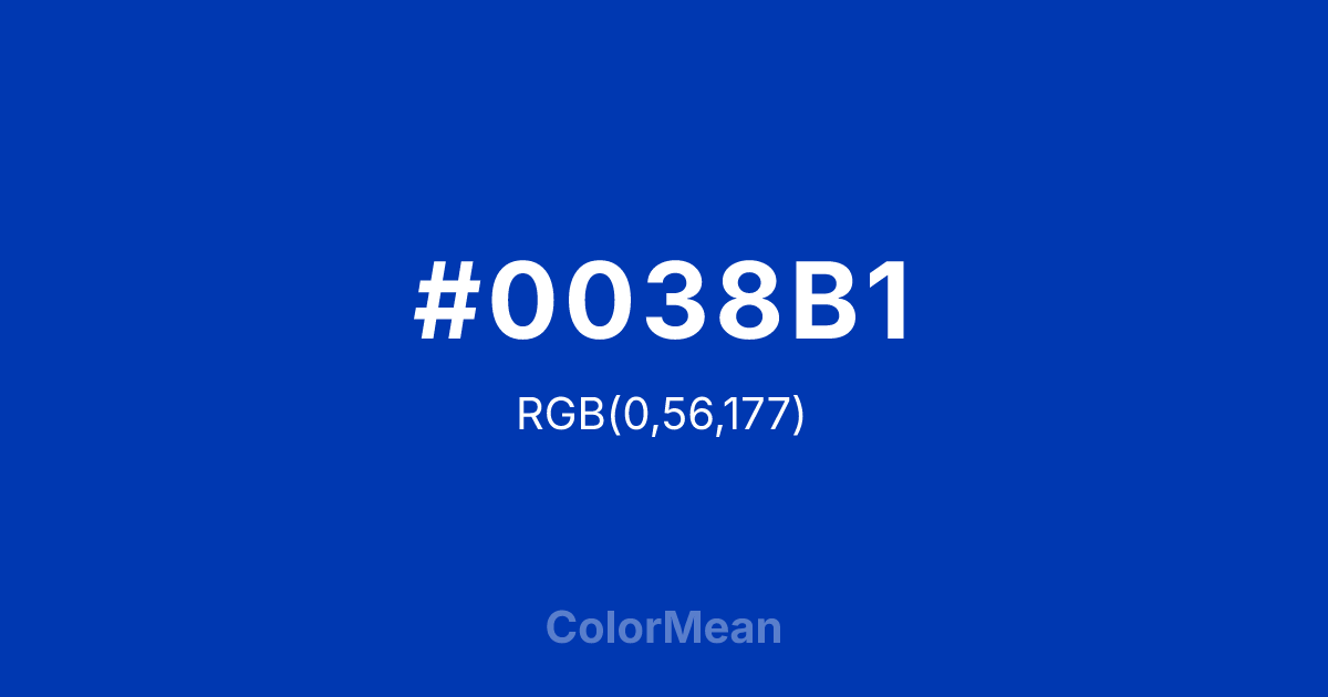#0038B1 color swatch
