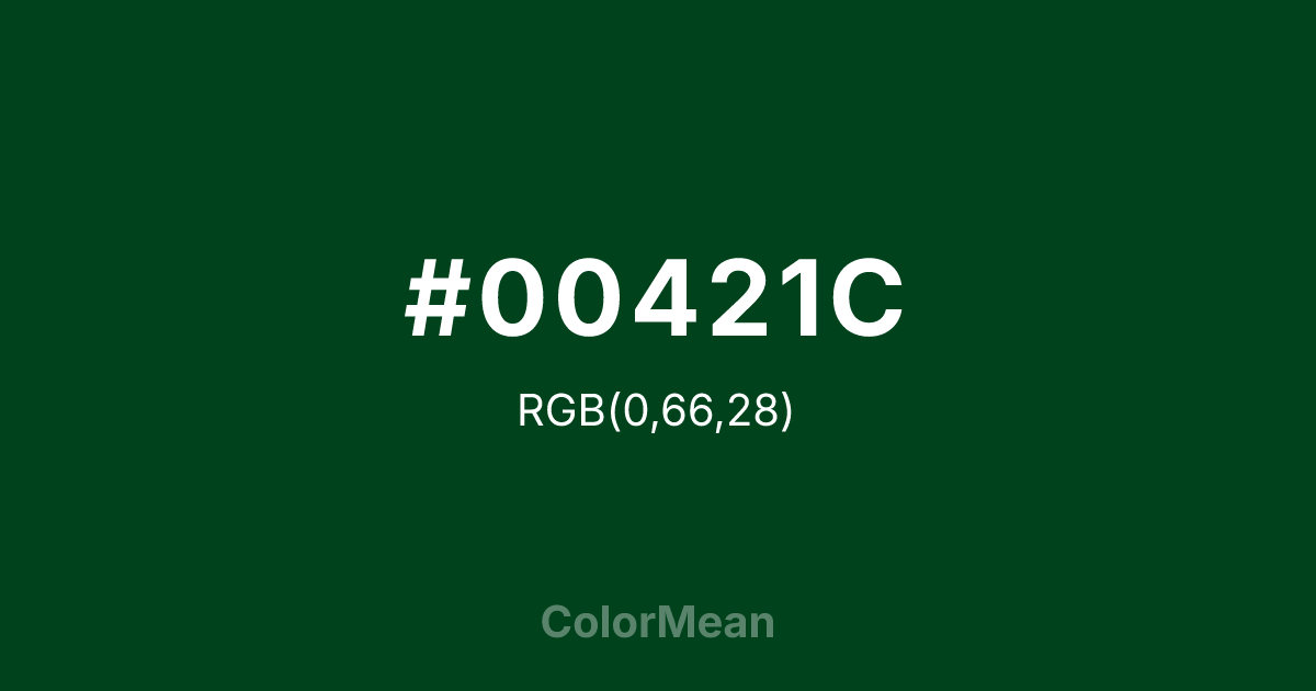 #00421C color swatch