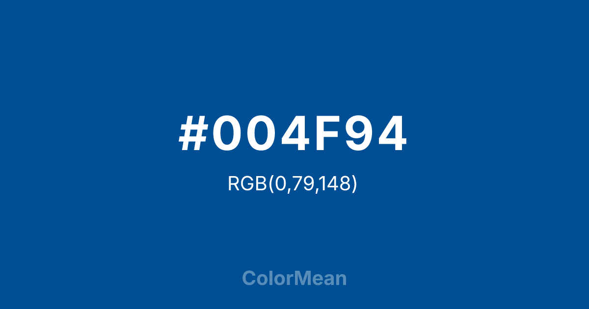 #004F94 color swatch