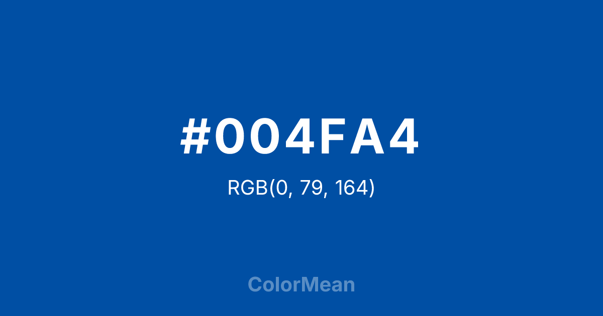 #004FA4 color swatch