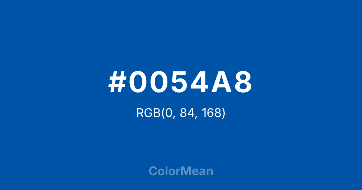 #0054A8 color swatch
