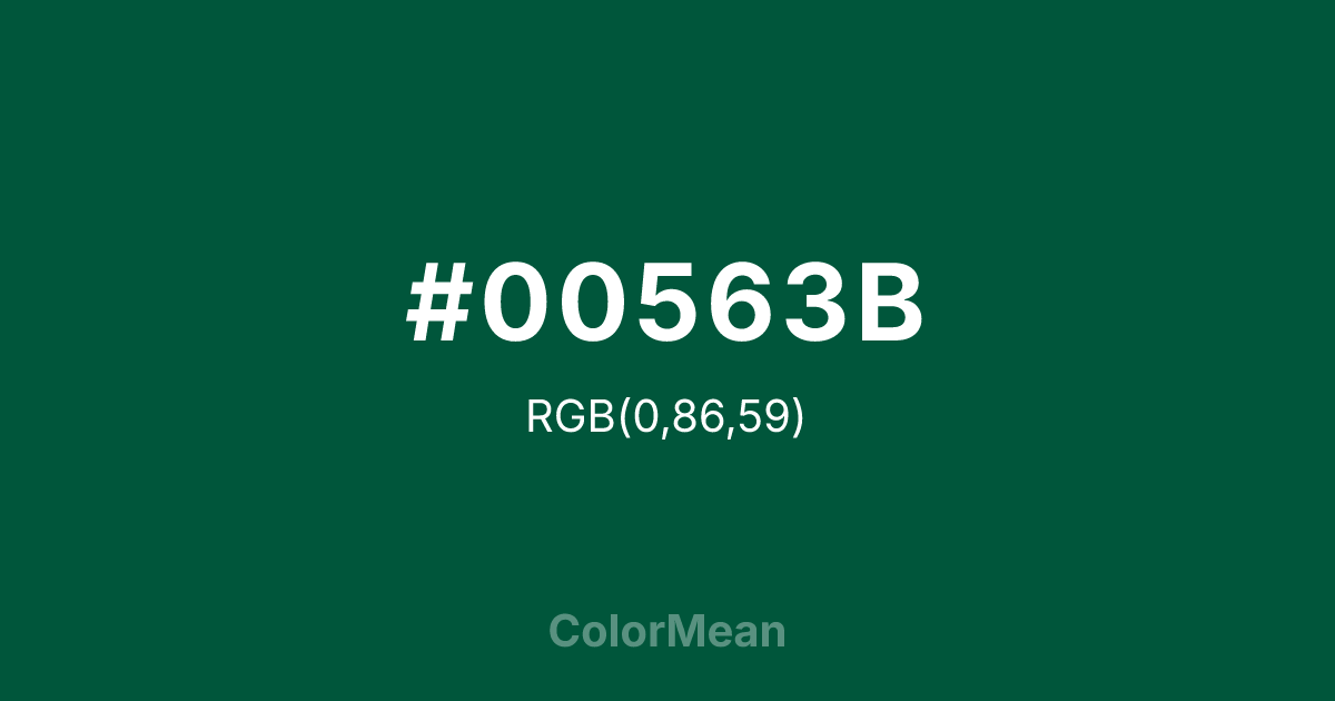 #00563B color swatch