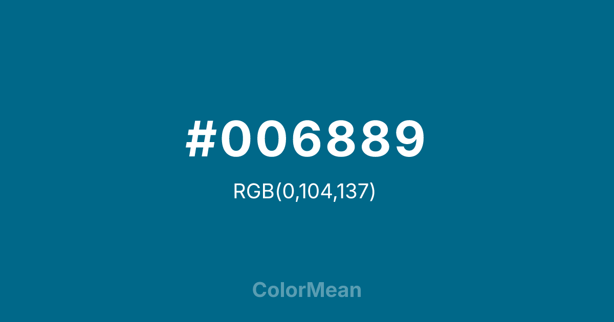 #006889 color swatch