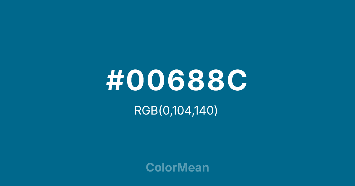 #00688C color swatch