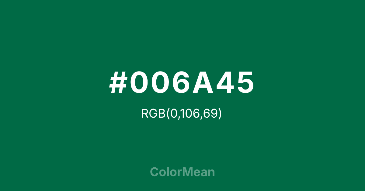 #006A45 color swatch