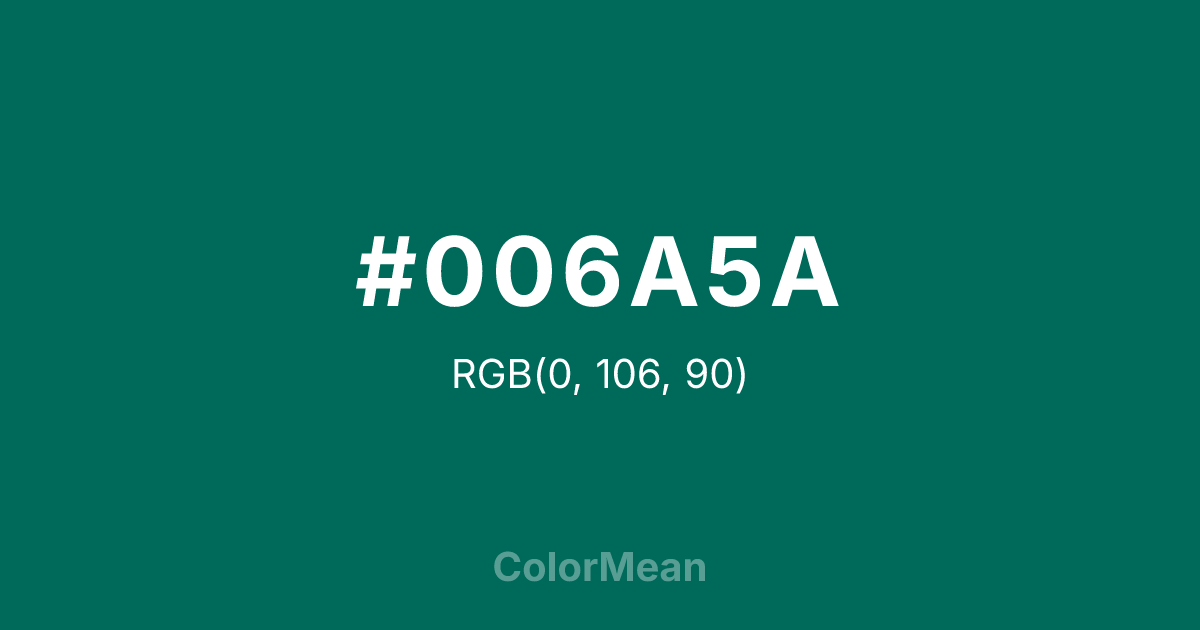 #006A5A color swatch