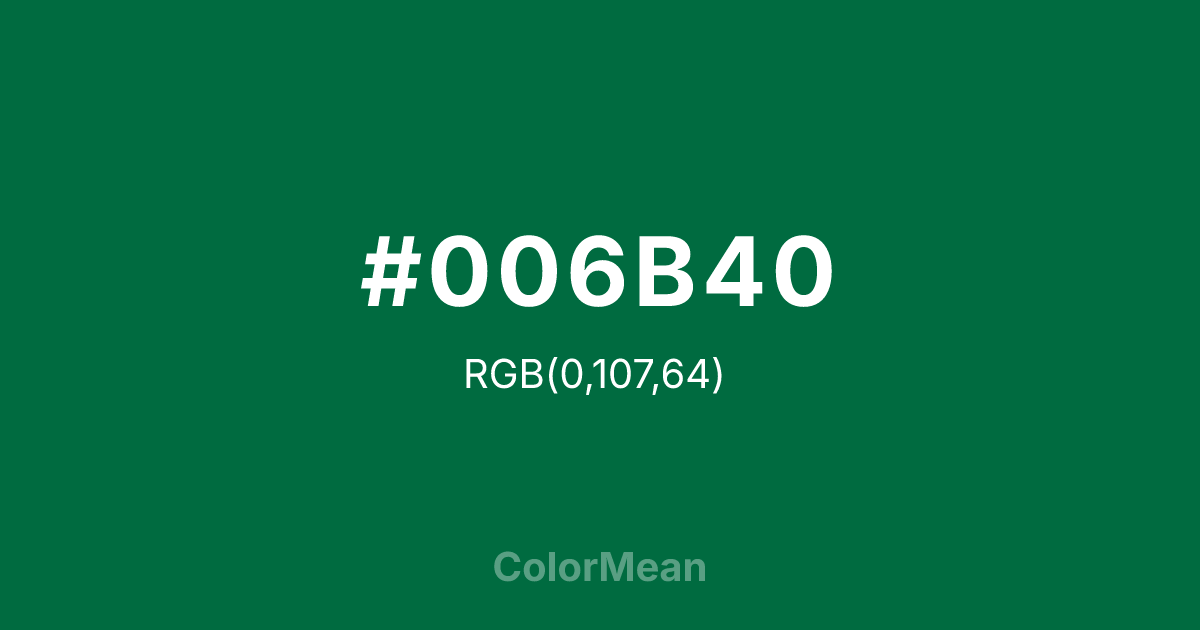 #006B40 color swatch