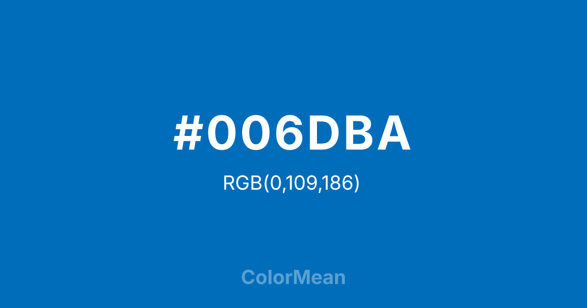 #006DBA color swatch