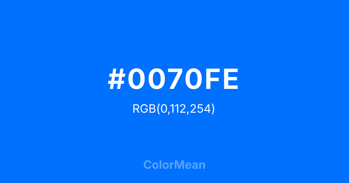 #0070FE color swatch