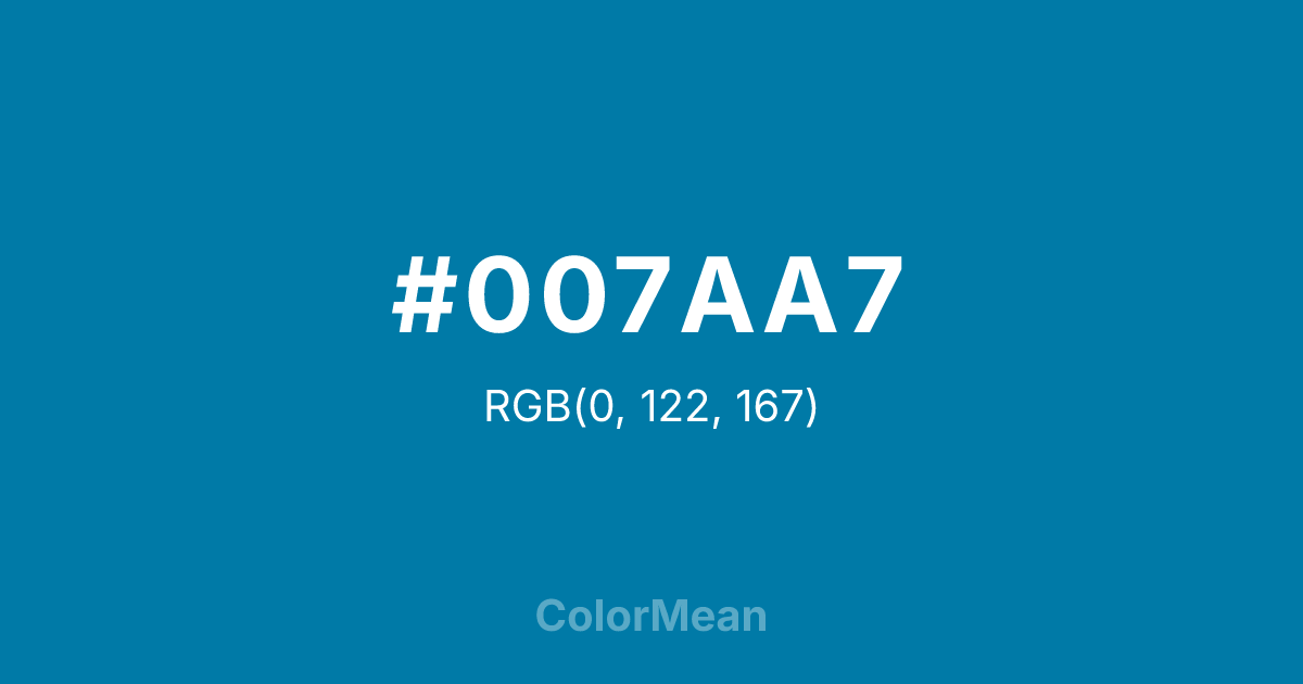 #007AA7 color swatch
