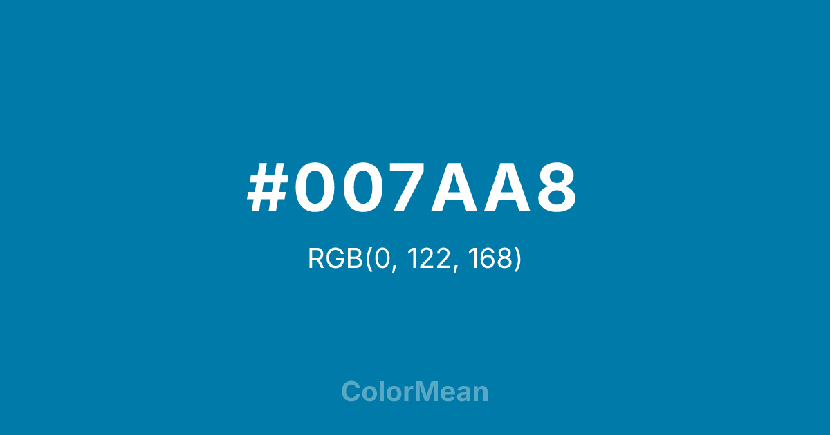 #007AA8 color swatch