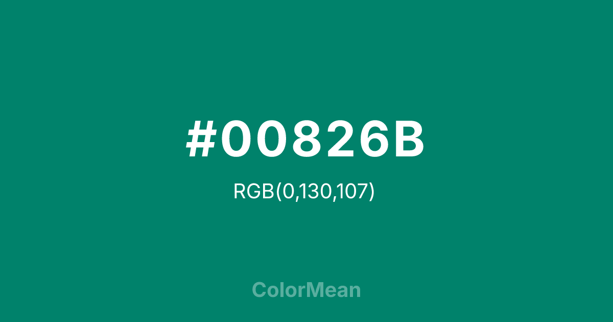#00826B color swatch