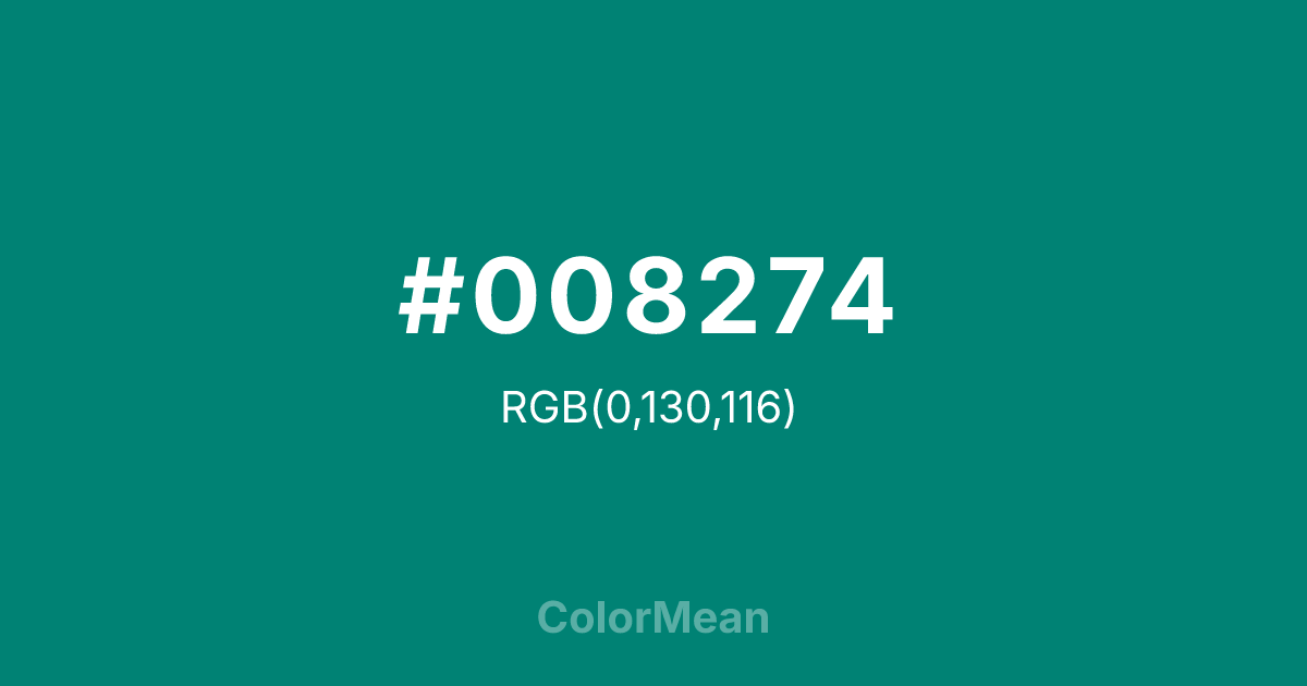 #008274 color swatch