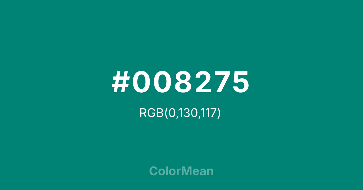#008275 color swatch