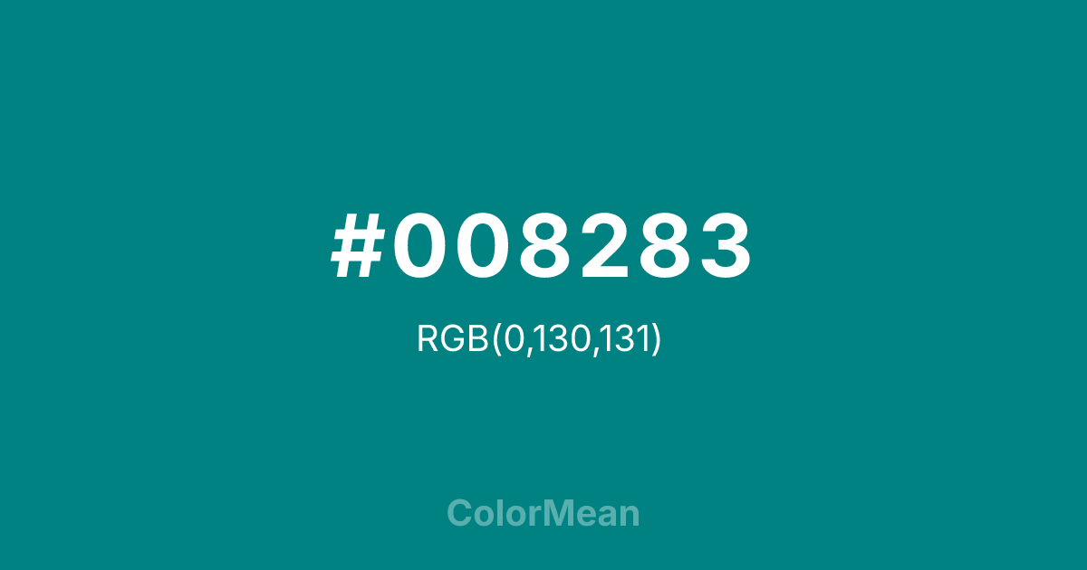 #008283 color swatch