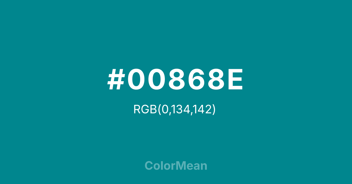 #00868E color swatch
