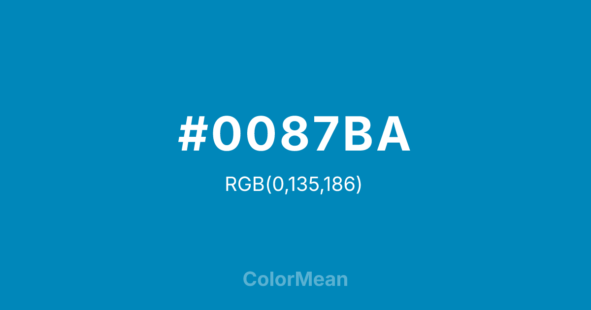 #0087BA color swatch