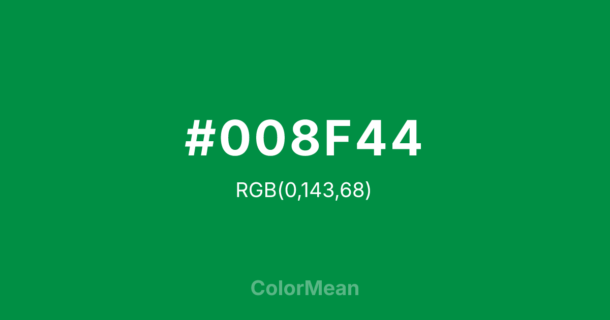#008F44 color swatch