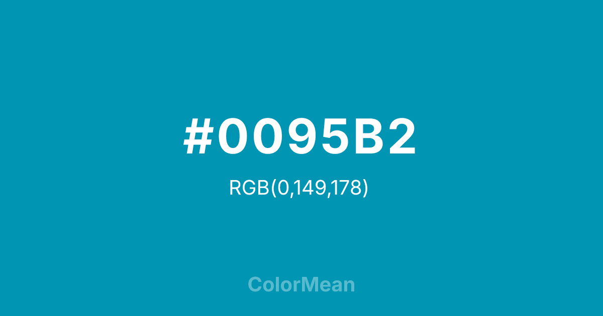 #0095B2 color swatch