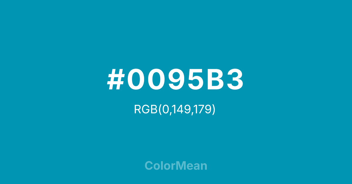 #0095B3 color swatch