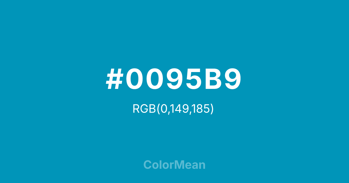 #0095B9 color swatch