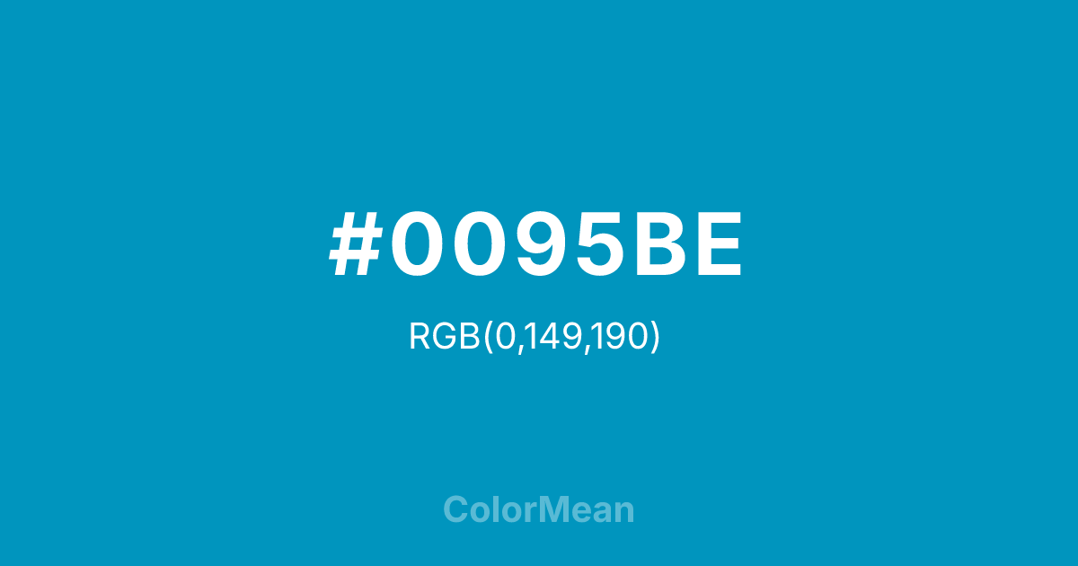 #0095BE color swatch