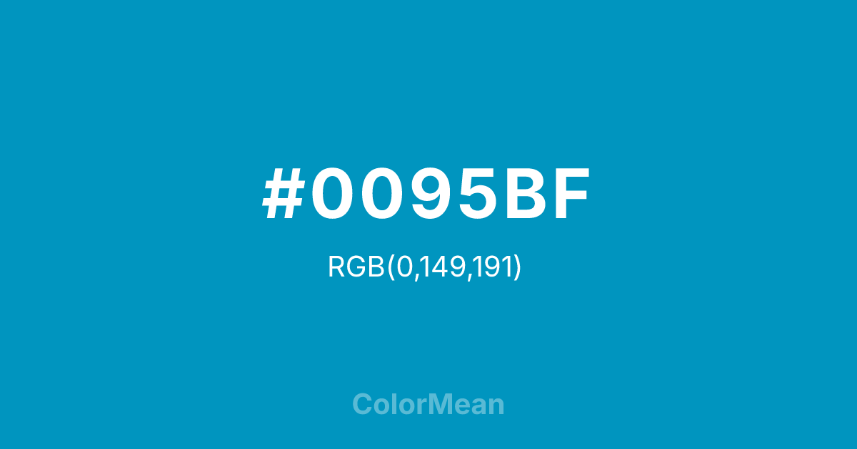 #0095BF color swatch