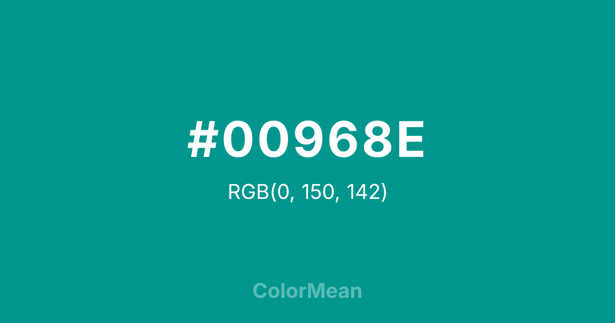 #00968E color swatch