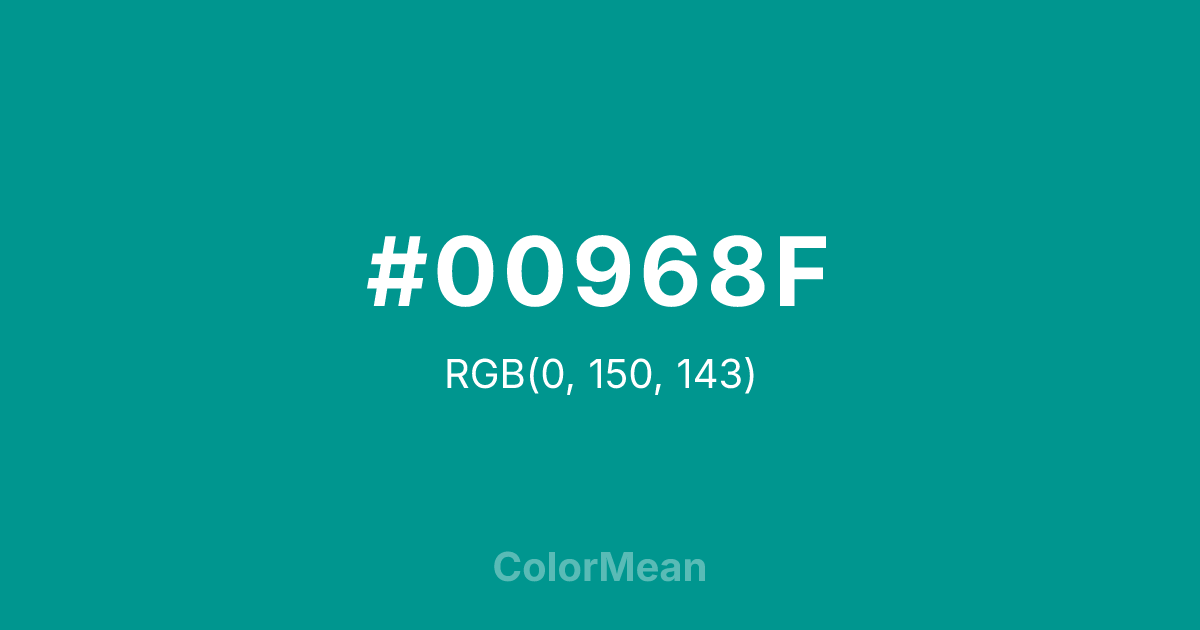 #00968F color swatch
