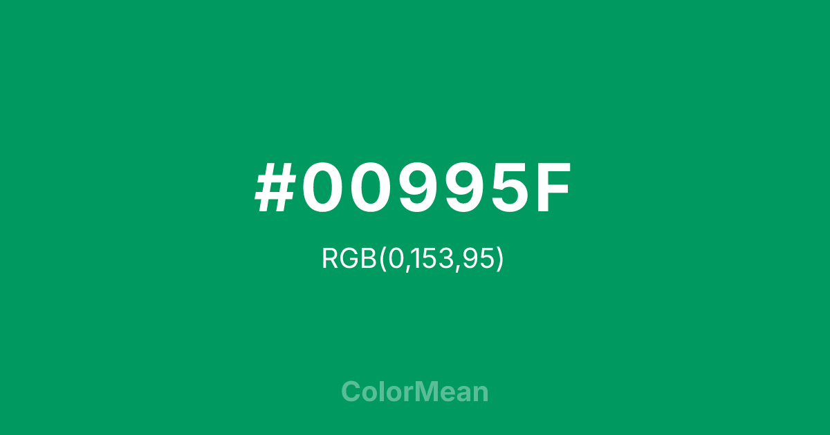 #00995F color swatch