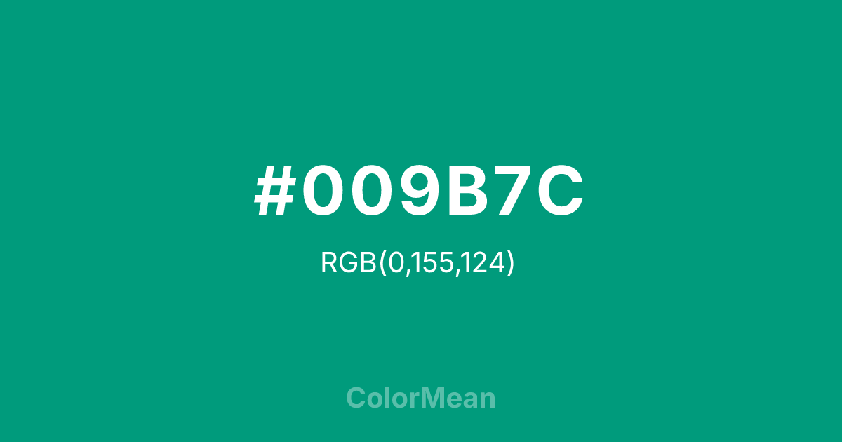 #009B7C color swatch
