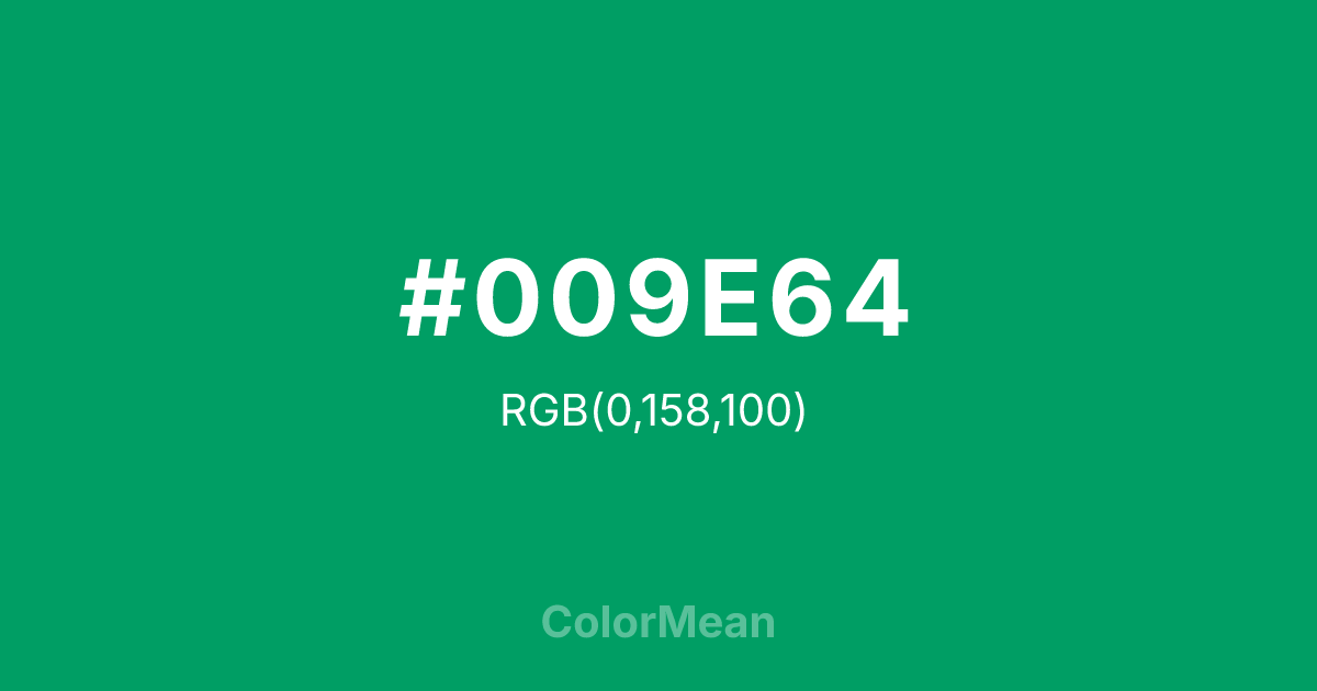 #009E64 color swatch