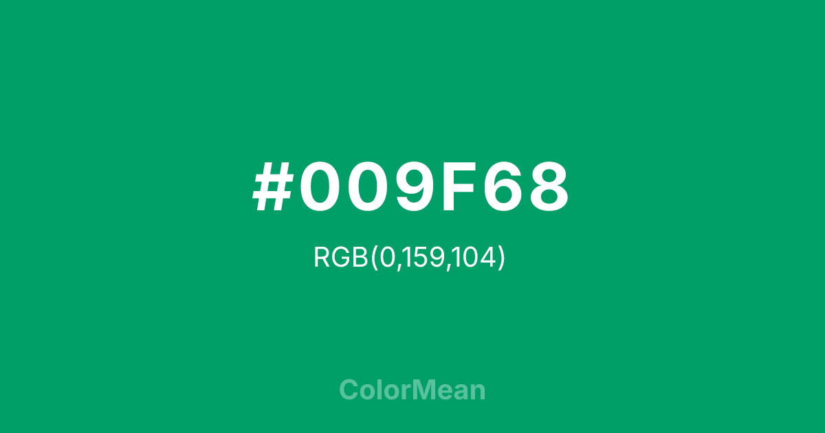 #009F68 color swatch