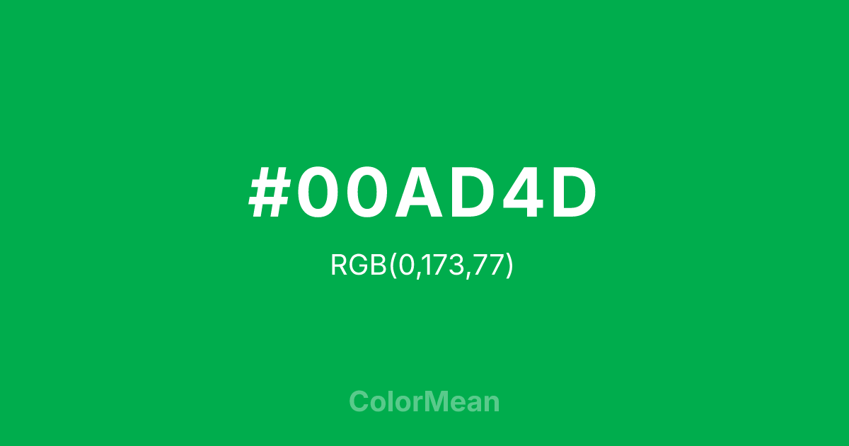 #00AD4D color swatch