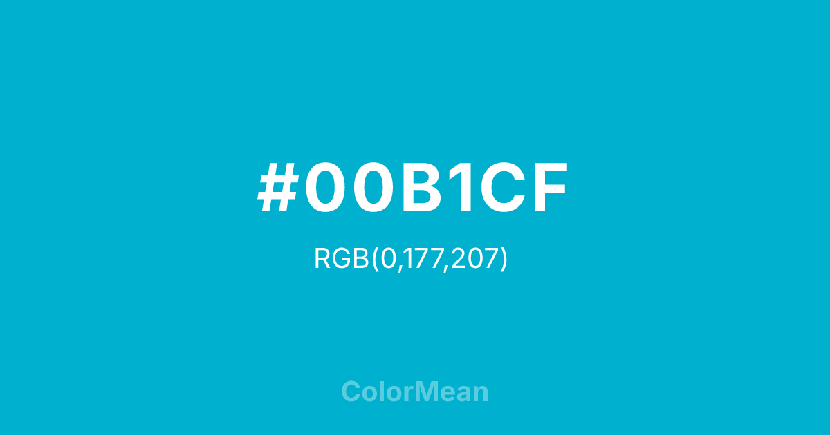 #00B1CF color swatch
