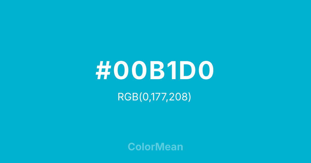 #00B1D0 color swatch