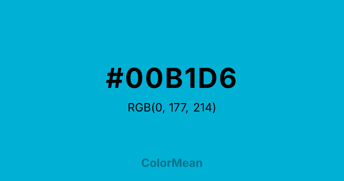 #00B1D6 color swatch