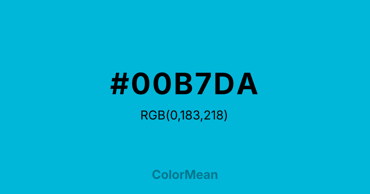 #00B7DA color swatch