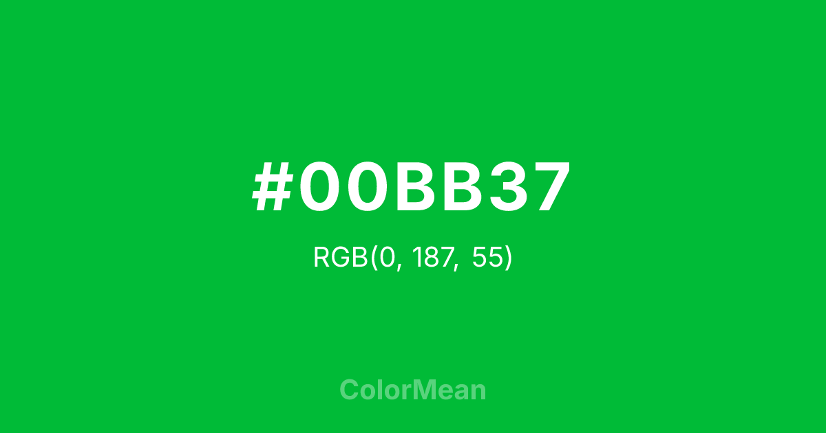 #00BB37 color swatch