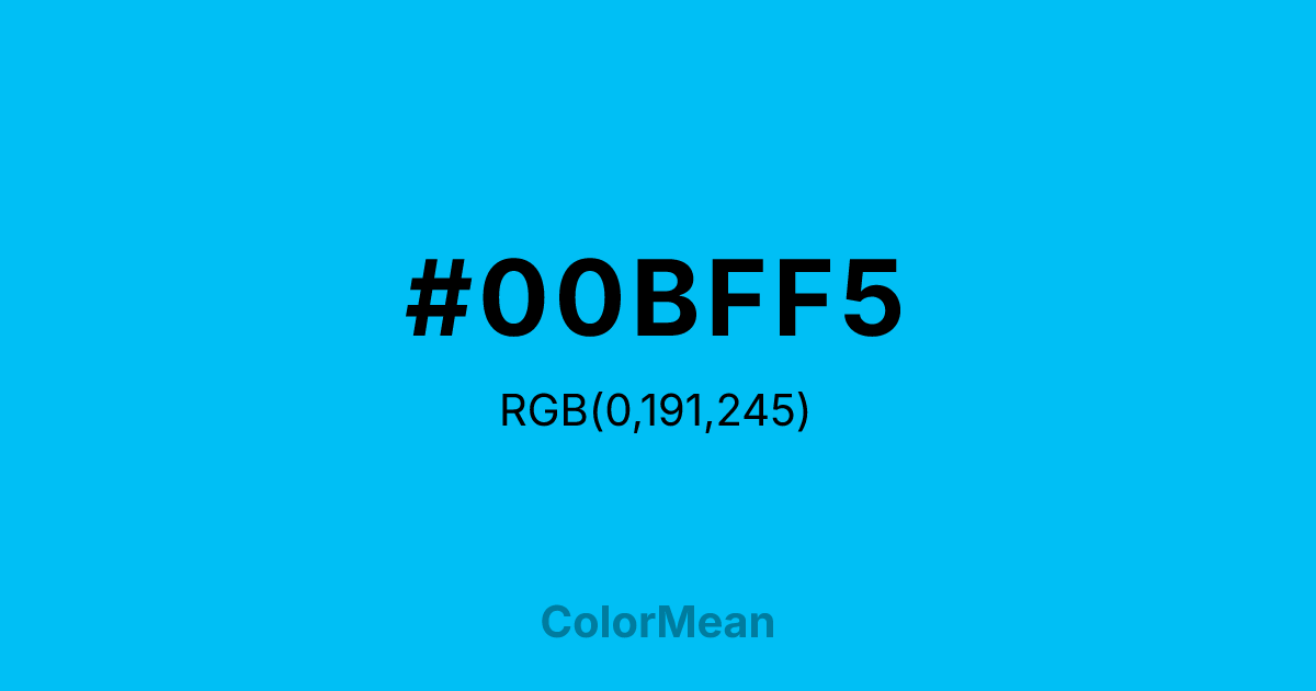 #00BFF5 color swatch