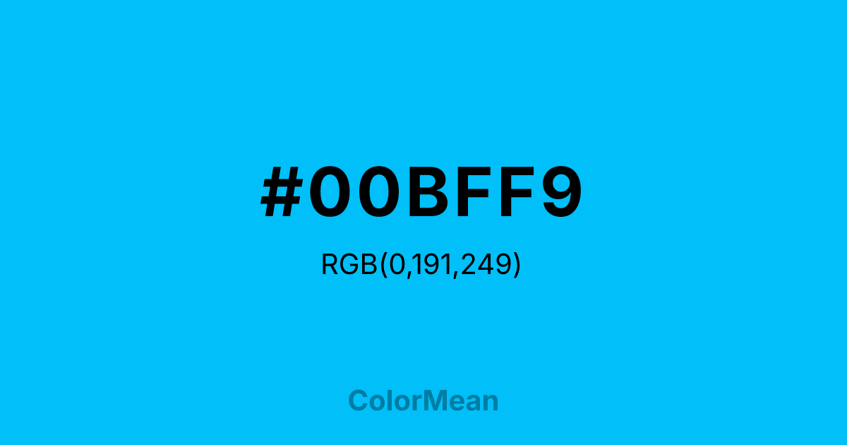 #00BFF9 color swatch