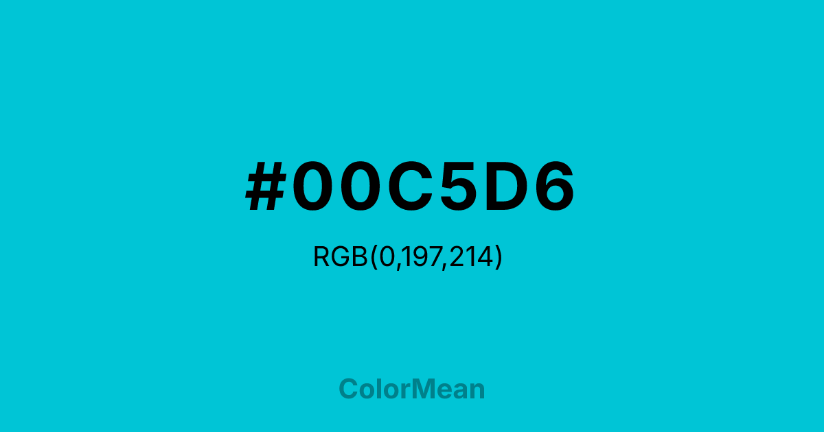 #00C5D6 color swatch