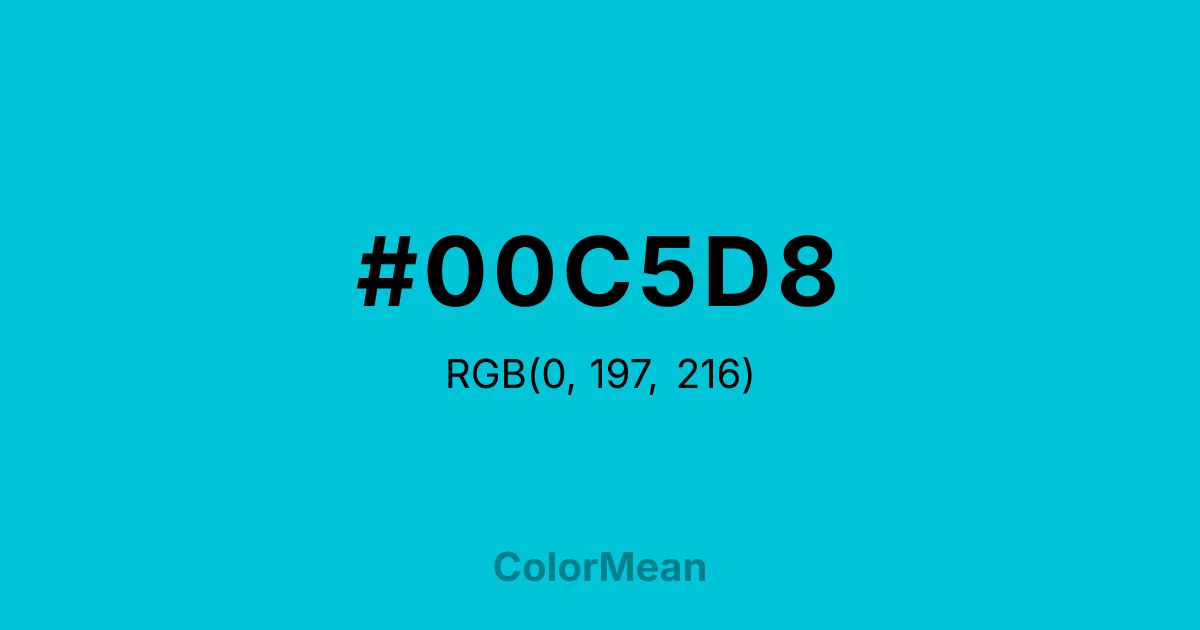 #00C5D8 color swatch